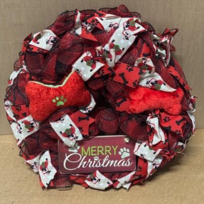 Merry Christmas Dog Wreath Thumbnail