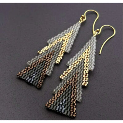 Liliana and Pongo-Modern Christmas Tree Earrings Thumbnail