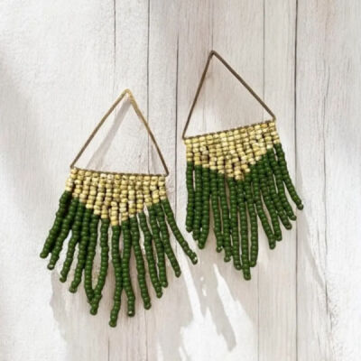 Liliana and Pongo-Green Aztec Goddess Earrings Thumbnail